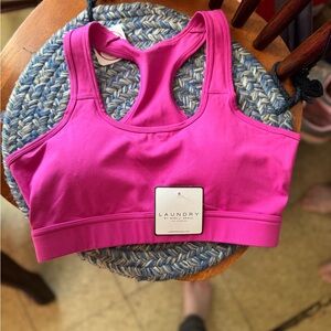 Laundry By Shelli Segal Vibrant Pink Sports Bra